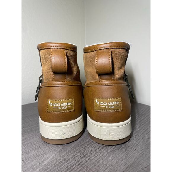 Koolaburra Ugg Chestnut Suede Leather Tynlee Zip Low Bootie Womens 11 Mens 9.5 - Picture 14 of 16